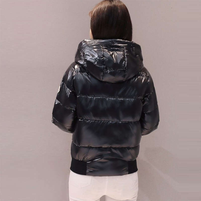 Big Fur 2023 New Winter Jacket Women Parkas Hooded Waterproof Down Parka Female Jacket Glossy Short Coat Woman Slim Warm Outwear