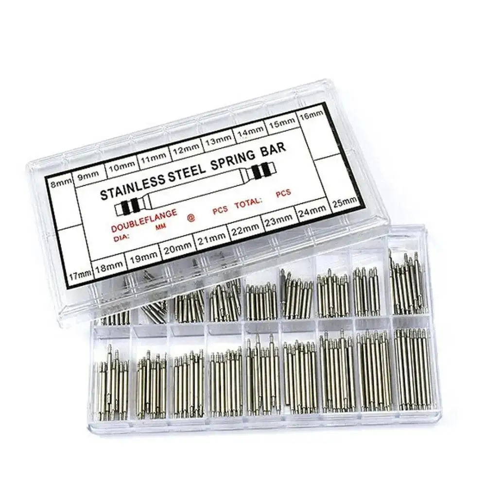 360Pcs Watch Pins Spring Bars Band Strap Link 8-25mm Remover Set Repair Kit Stainless Repair Kit Tools set