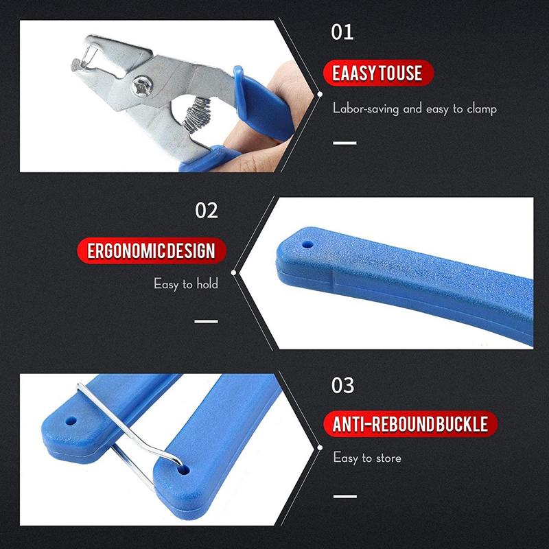 Wire Cage Clips Wire Cage Fasten Clips Buckle Pliers With 300 Wire Cage Clips Cage Building Installation Tools For Bird Hamster
