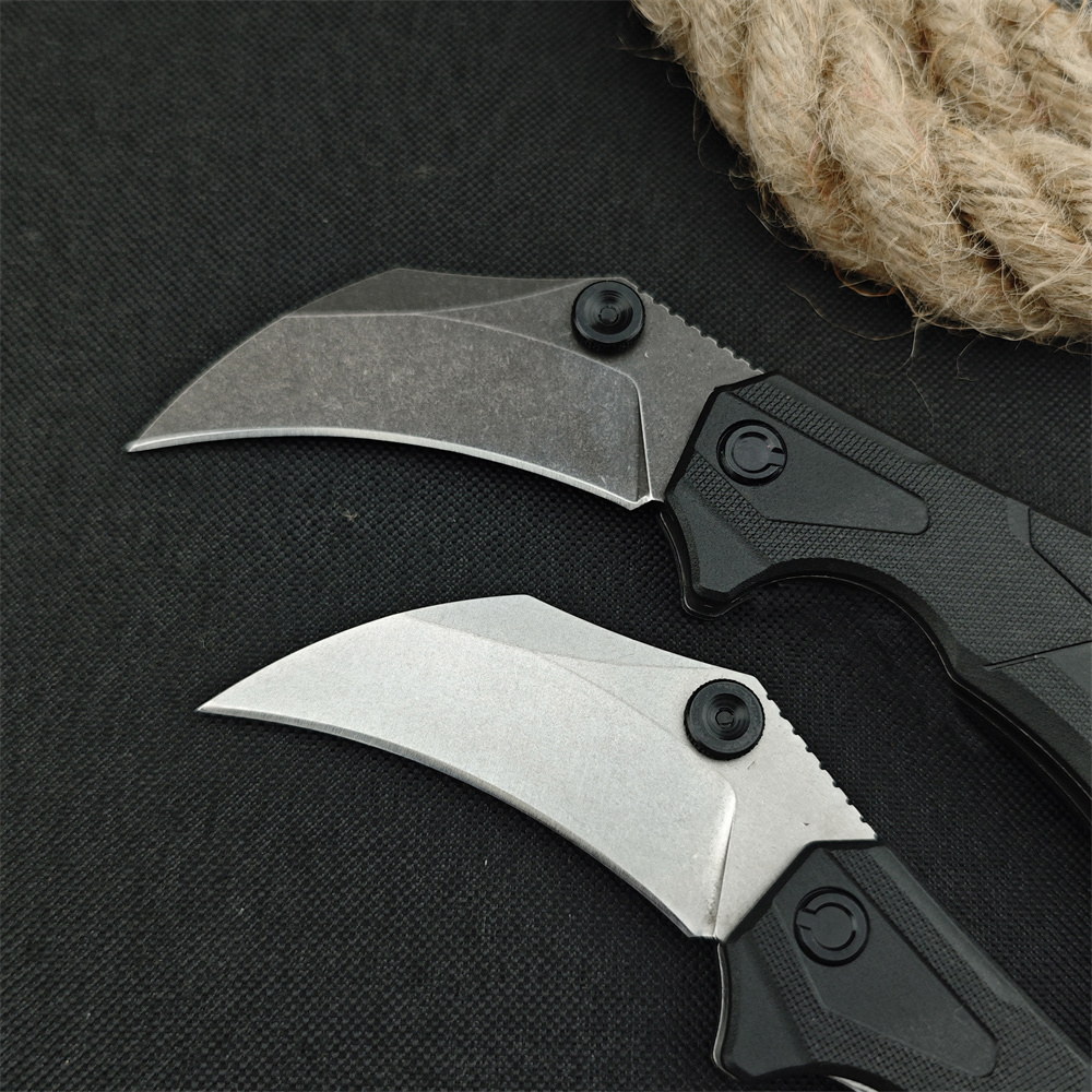 Assisted Opening Folding Knife Stonewashed Blade GFN Handle Portable Outdoor Cutting Tool