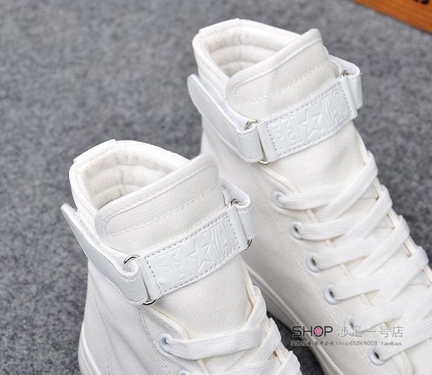 New Fashion High Top Sneakers Canvas Women Casual Shoes White Flat Female Basket Lace Up Solid Trainers Chaussure Femme