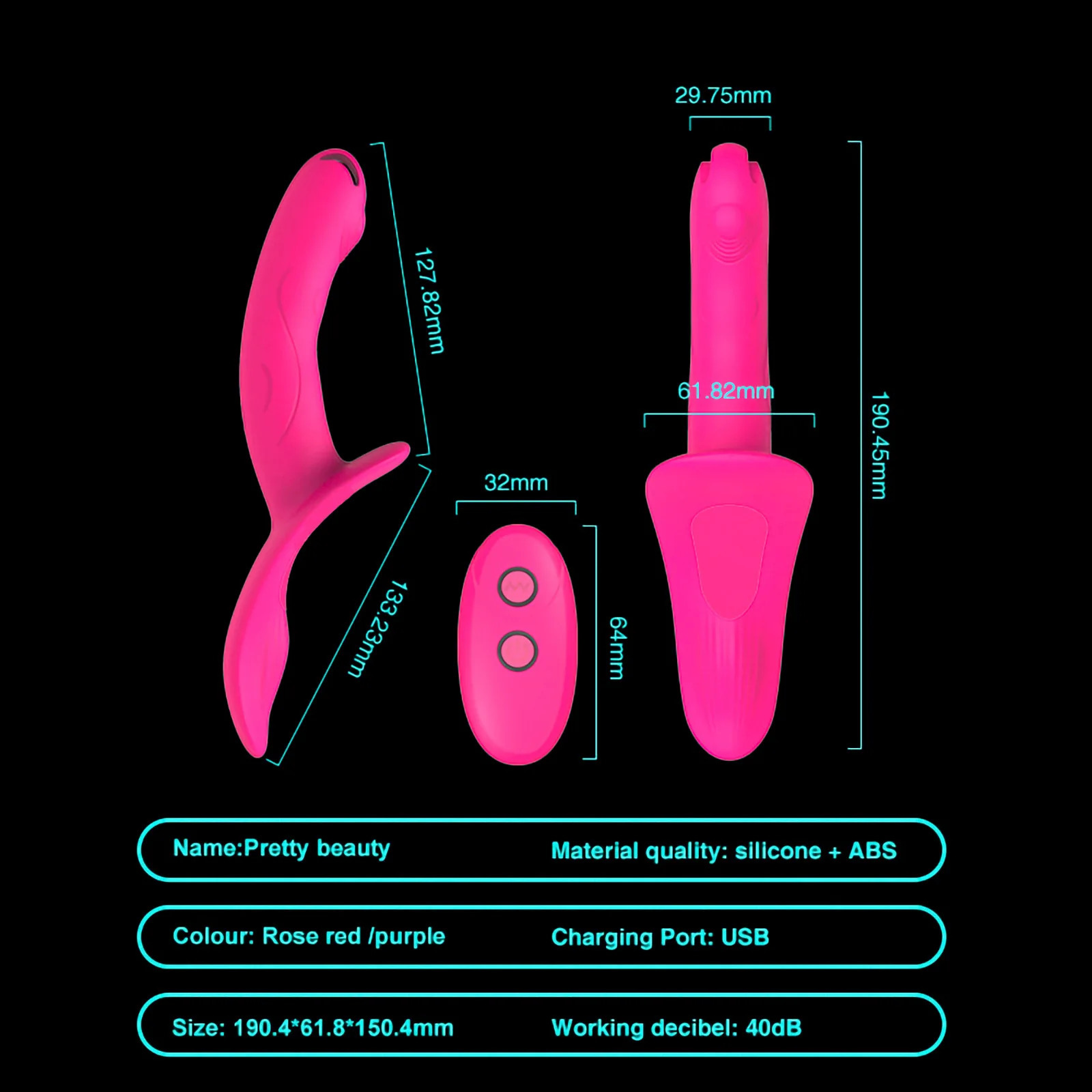 7speed wearable dual vibrator suitable for women lesbian couples USB charging strapless dildo adult sex toys 240914