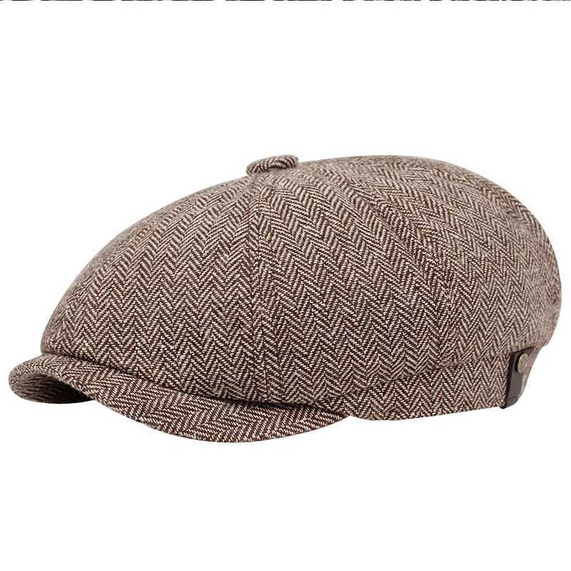 Male Plus Size Ivy Hat Big Head Man Autumn and Winter Newsboy Cap Top Grade Beret Caps 58cm 60cm Two sizesX240919