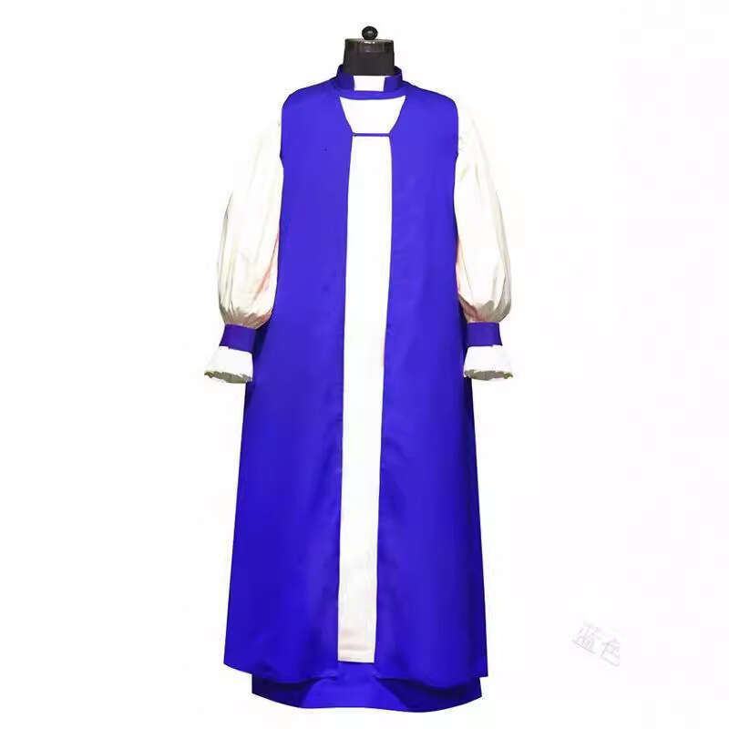 Taoist attire, male long clergy robe, lantern sleeves, standing collar, performance costume, two-piece set