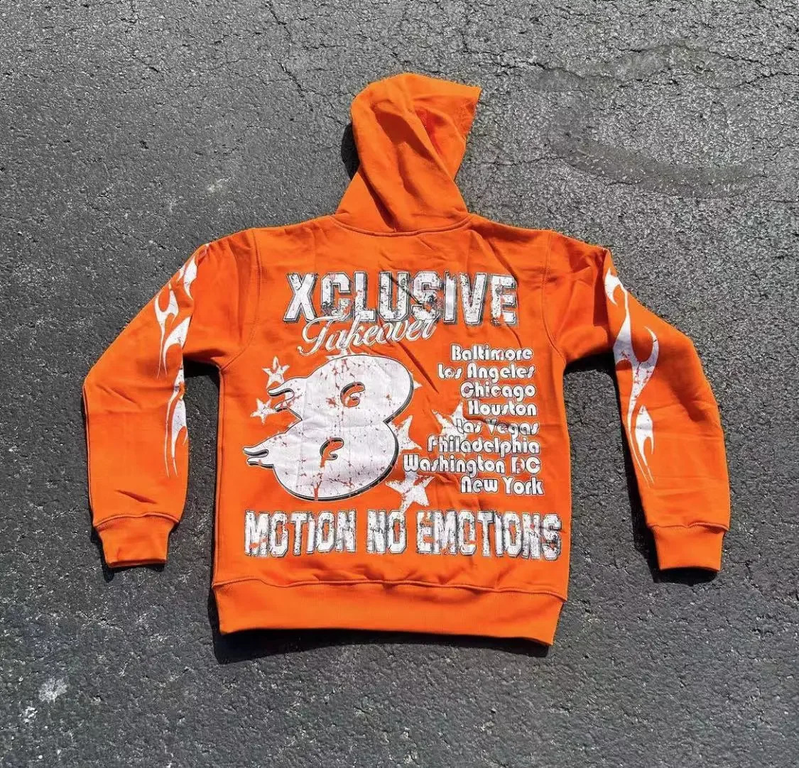 Y2K retro letter pullover women sportswear fashion print hip-hop style street wear men and women hoodies streetwear 240912