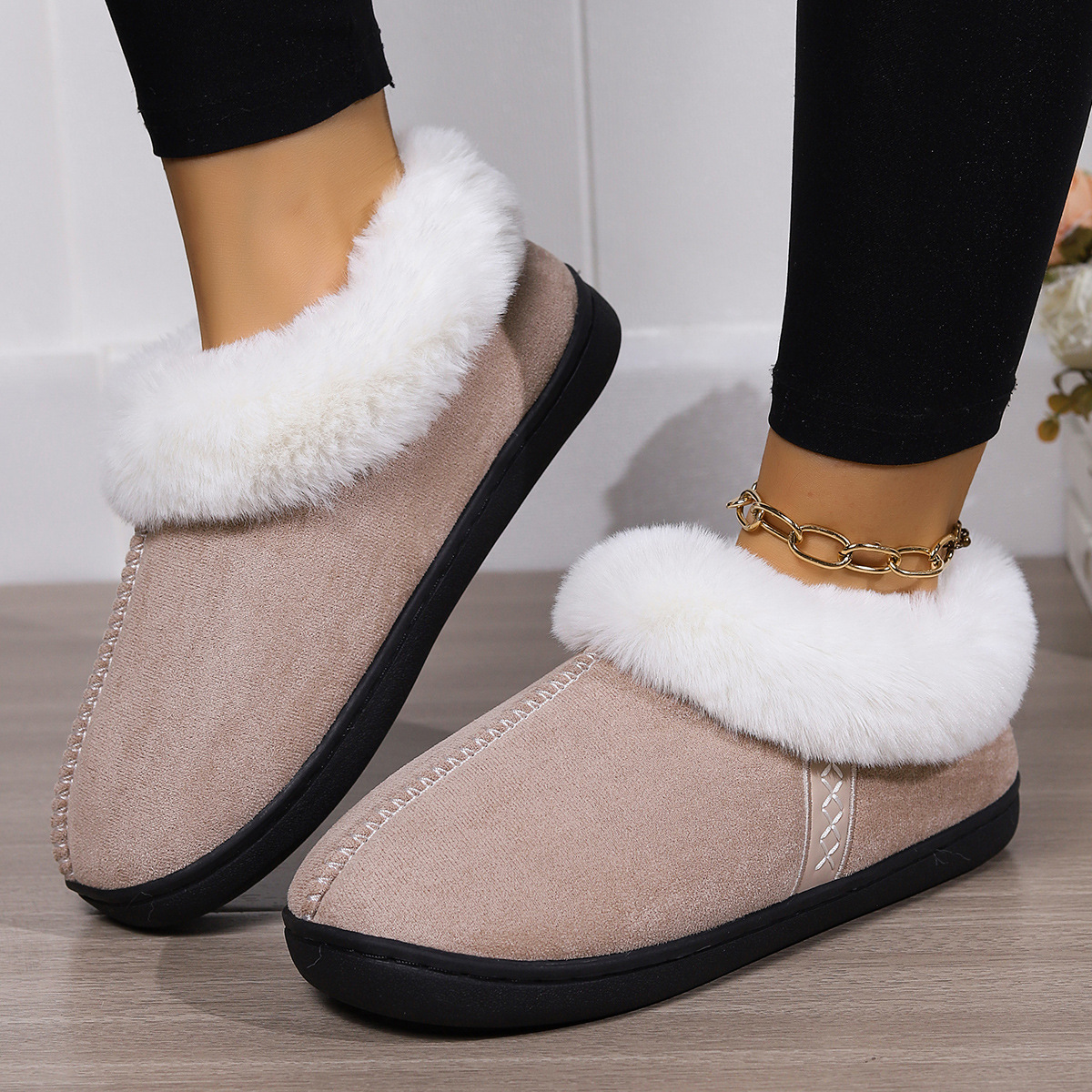 Unisex Winter Fleece Slippers Cozy Korean Style Closed-Toe Comfort Multi-Color Fashion | Free Shipping 171a