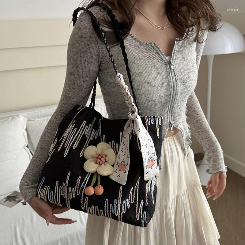 2025 NEW Shoulder Bags wer Pattern Casual Fashion Bag For Women Shopper Handbags Environmental Storage Reusable Tote School Girl fashionable item zhan