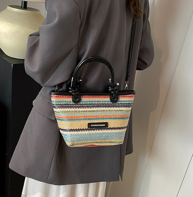 2025 Designer Women Shoulder 3 Fashion Handbag Tote Seaside Beach Vacation Trendy Woven Bag Free shipping