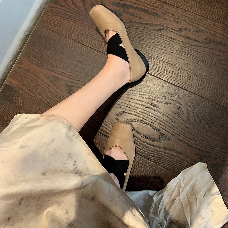 Cross-Strap Mary Janes in Versatile Colors: Elegant Low-Heels for Women 2eff