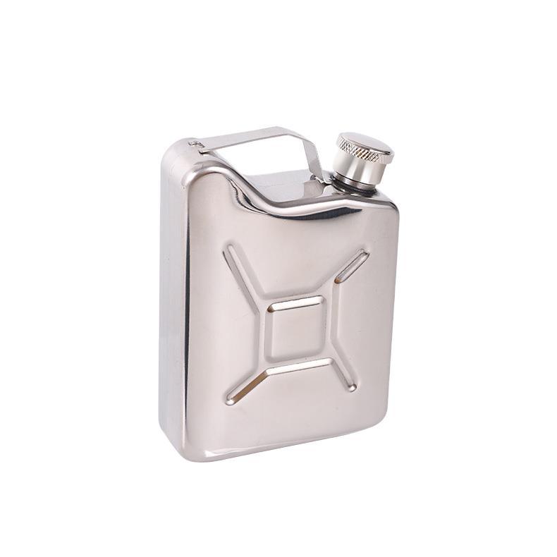 Stainless steel hip flask Supply cross-border portable outdoor camping oil kettles Oil drums Thickened stainless steel wine kettles White wine bottles