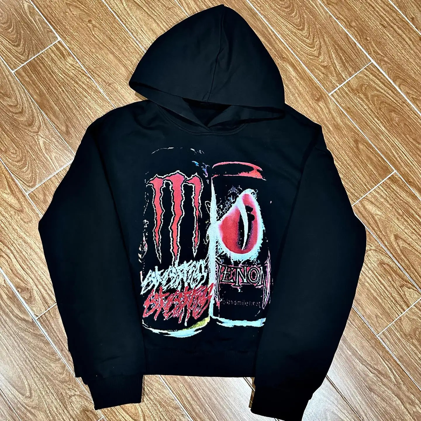 Streetwear Hoodies Harajuku Hip Hop Punk Crying Devil Graphic Print Pullover Hoodie Oversized Sweatshirt Y2K Clothing Men Women 240914
