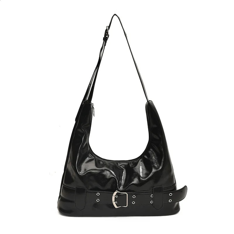 LEFTSIDE Belt n Retro PU Leather Crossbody Bag for Women 2024 Winter Y2K Trend Fashion Underarm Shoulder Handbags 240914