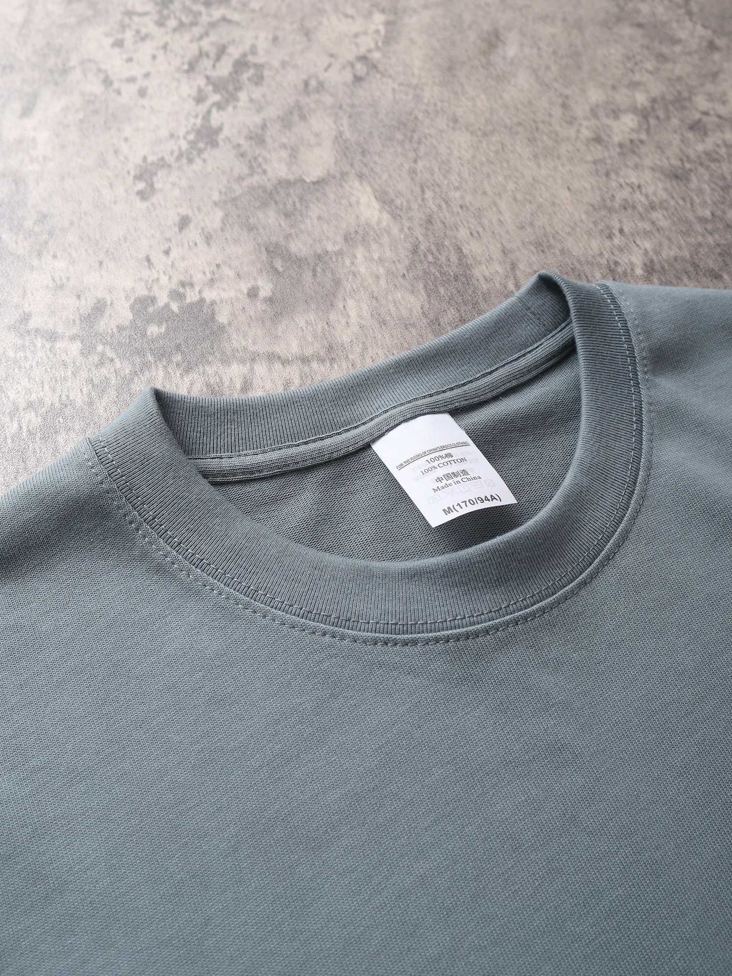 Sypcman Oversized T-Shirt 9.9oz 280 Grams Heavy High Qualtity Men Short Sleeve Tee Cotton Solid Color Customized OEM Streetwear Z240919