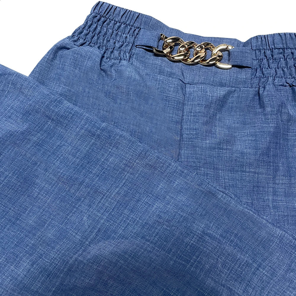 High Waist Solid Color Wide Leg Pants Summer Chic Loose Elegant Metal Flared Pant Office Ladies Straight Holiday Women Trousers y240912