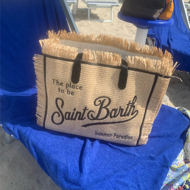 Light Brand Design Straw Handmade Tassel Handbag Tote New Ladies Large Capacity Casual Travel Fashion