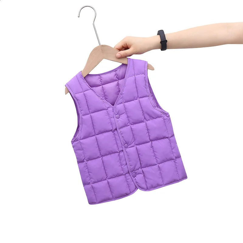 childrens clothing for autumn and winter childrens down cotton vest for children warm vest for boys and girls 240913