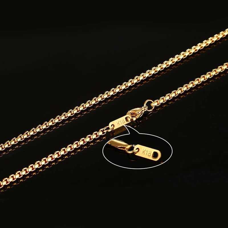 Vnox Men Women Necklace Gold Color Snake Miami Cuba Wheat Spiga Paima Link Round Box Curb Chain 24 ChokerX240919