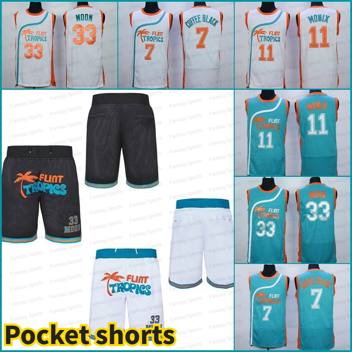 Basketball Jersey - Set Di Pantaloncini Da Uomo In Bianco/Verde/Verde/Verde/Verde/Verde/Bianco/Bianco-image