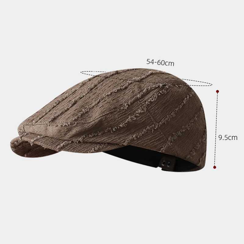 Burr Edge Berets for Women Girls Solid Color Simple Versatile Forward Hat Korean Literary Vintage Painter Caps Reverse Beret CapX240919