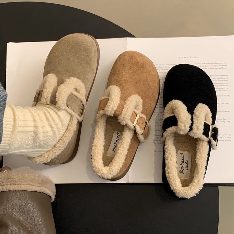 Cozy Winter Fleece Women's Casual Shoes: Warm, Stylish, Vintage Thick Sole, 3 Colors, Free Shipping 7182