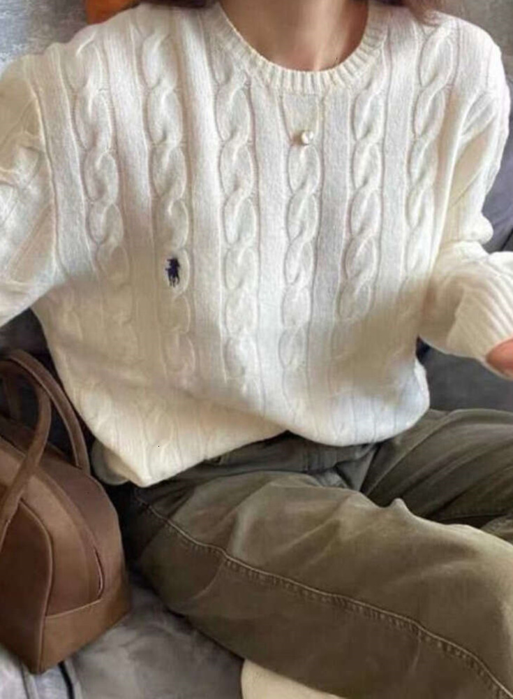 Womens Polo Tees Winter New Long Sleeve Vintage Twist Knitted Sweater Women Pink Grey Black Baggy Knitwear Pullover Jumper Female Clothing PMQW ui