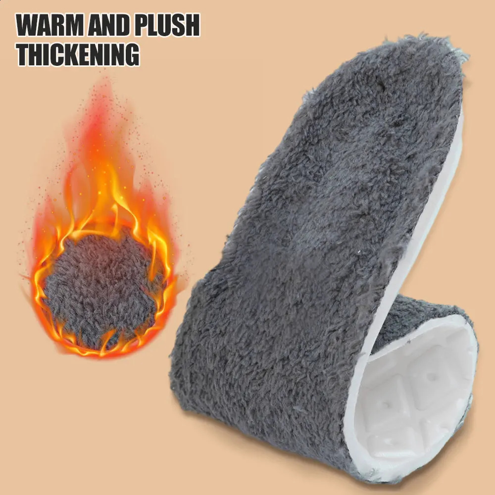 Fleece Self-heating Thermal Insoles for Feet Winter Thicken Wool Memory Foam Shoe Pads Men Women Elastic Snow Boots Sports Shoes 241010