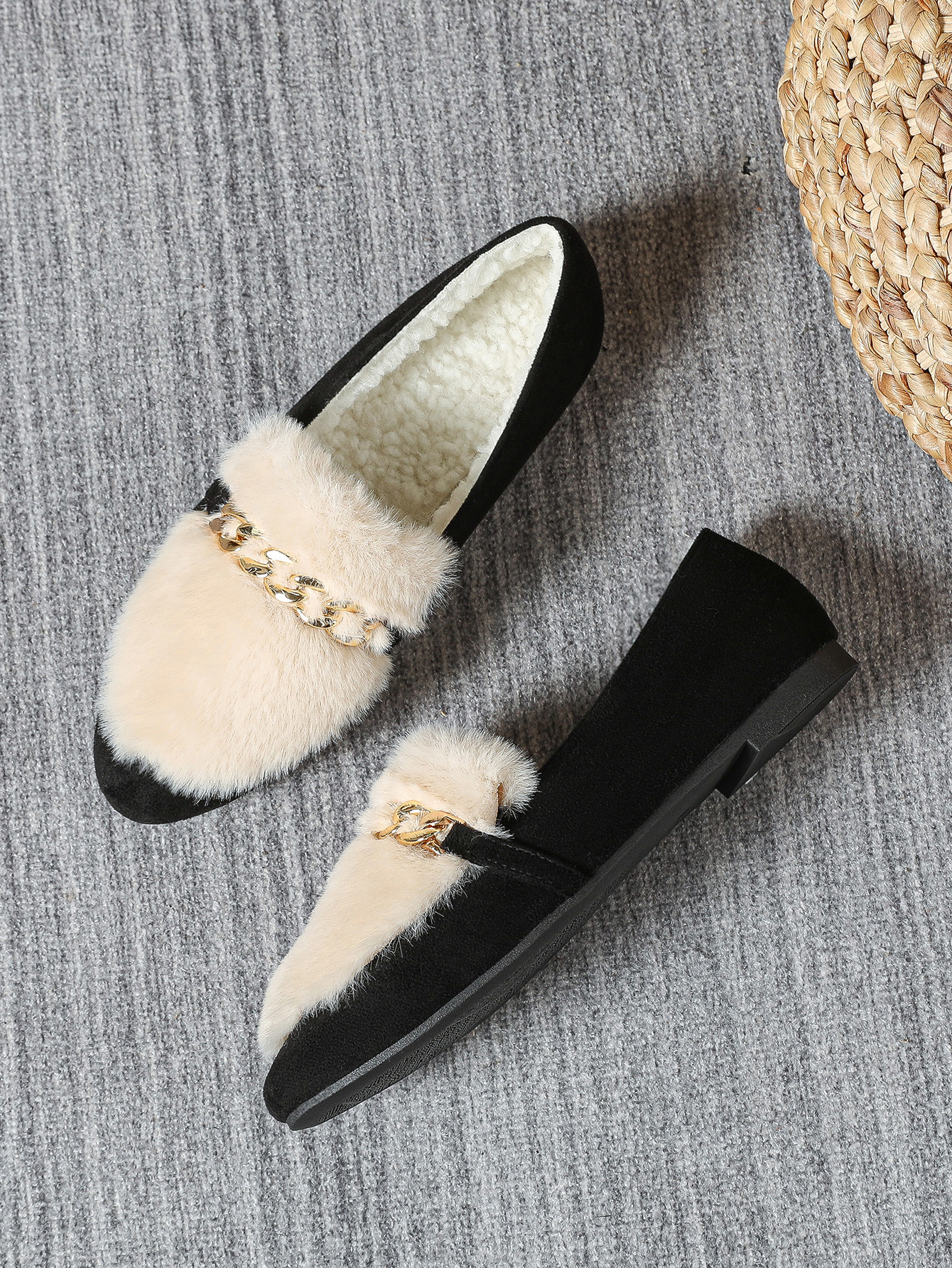 Women Casual Shoes Winter Warm Simple Design Soft Soles Slip On Flat Bottom Comfort Free shipping
