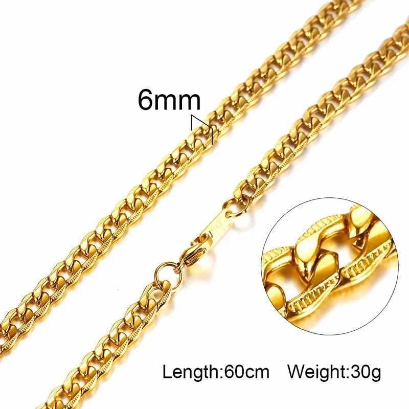 Vnox Men Women Necklace Gold Color Snake Miami Cuba Wheat Spiga Paima Link Round Box Curb Chain 24 ChokerX240919