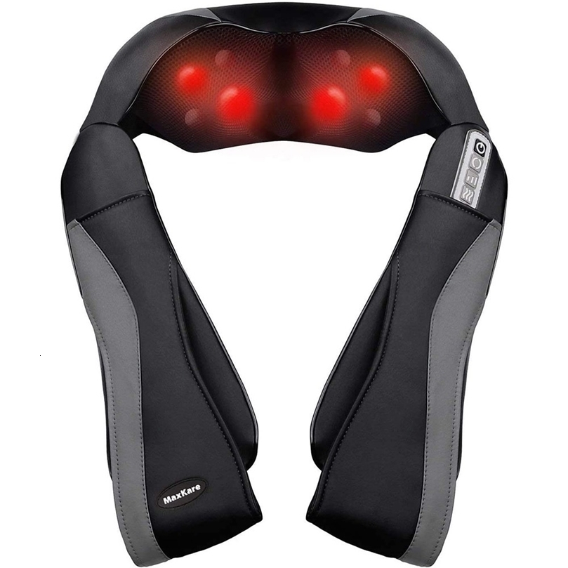 Heated neck and back massager electric deep tissue kneading and massage pillow for shoulders back and neck muscle ww 240919