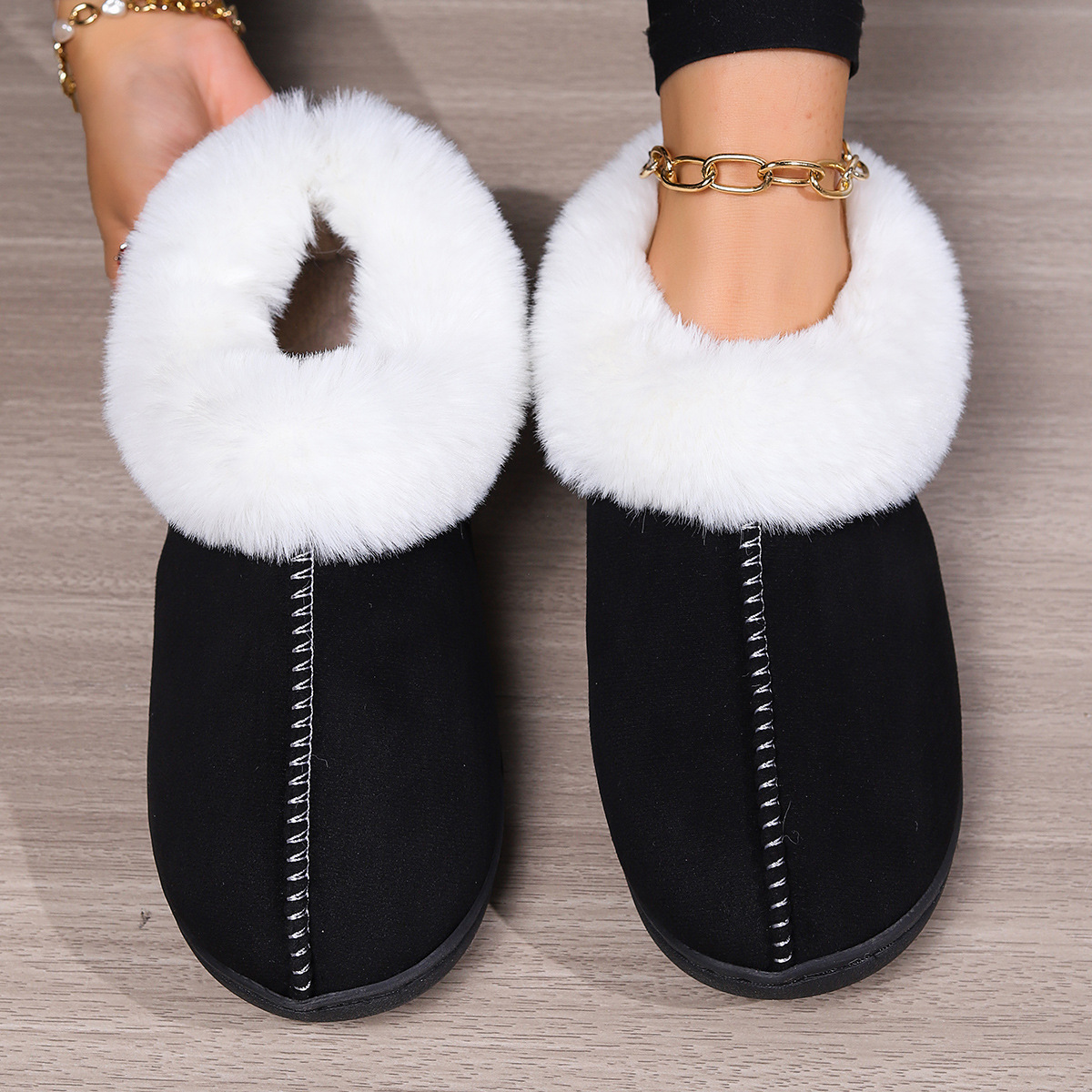 Unisex Winter Fleece Slippers Cozy Korean Style Closed-Toe Comfort Multi-Color Fashion | Free Shipping 171a