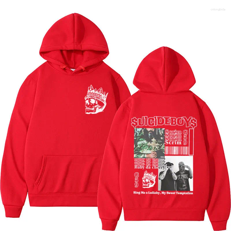 Men's Hoodies Vintage Suicideboys G59 Hoodie I Want To Die In Orleans Ruby Da Cherry Sweatshirt Men Women Harajuku Hip Hop Trending Hooded