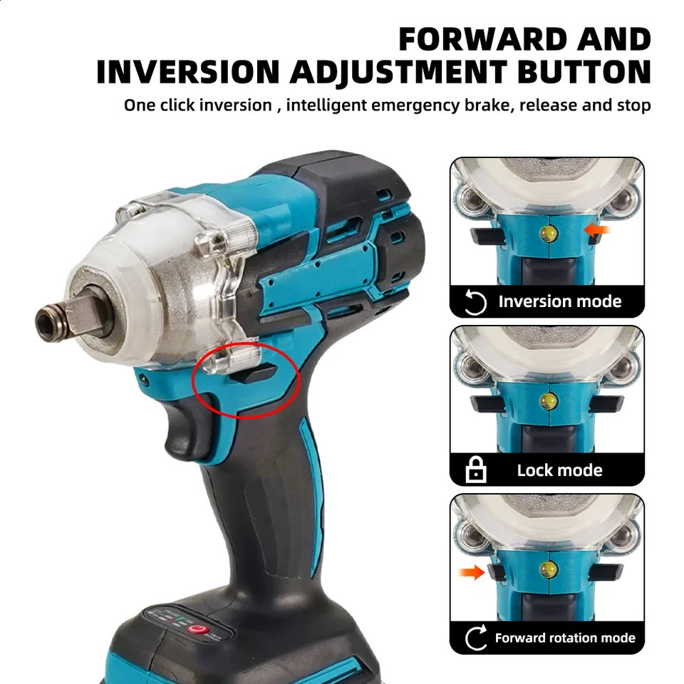 520N m cordless electric impact wrench brushless manual drill socket power tool 388V battery 240913