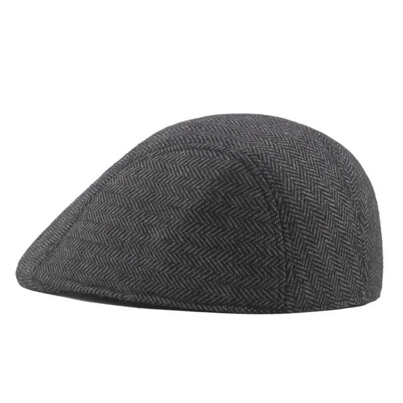 New Men Berets Fashion Beret Cotton Solid Color Soft Top Casual Beanie Retro Literary Forward Cap Peak Cap Driver Women HatX240919