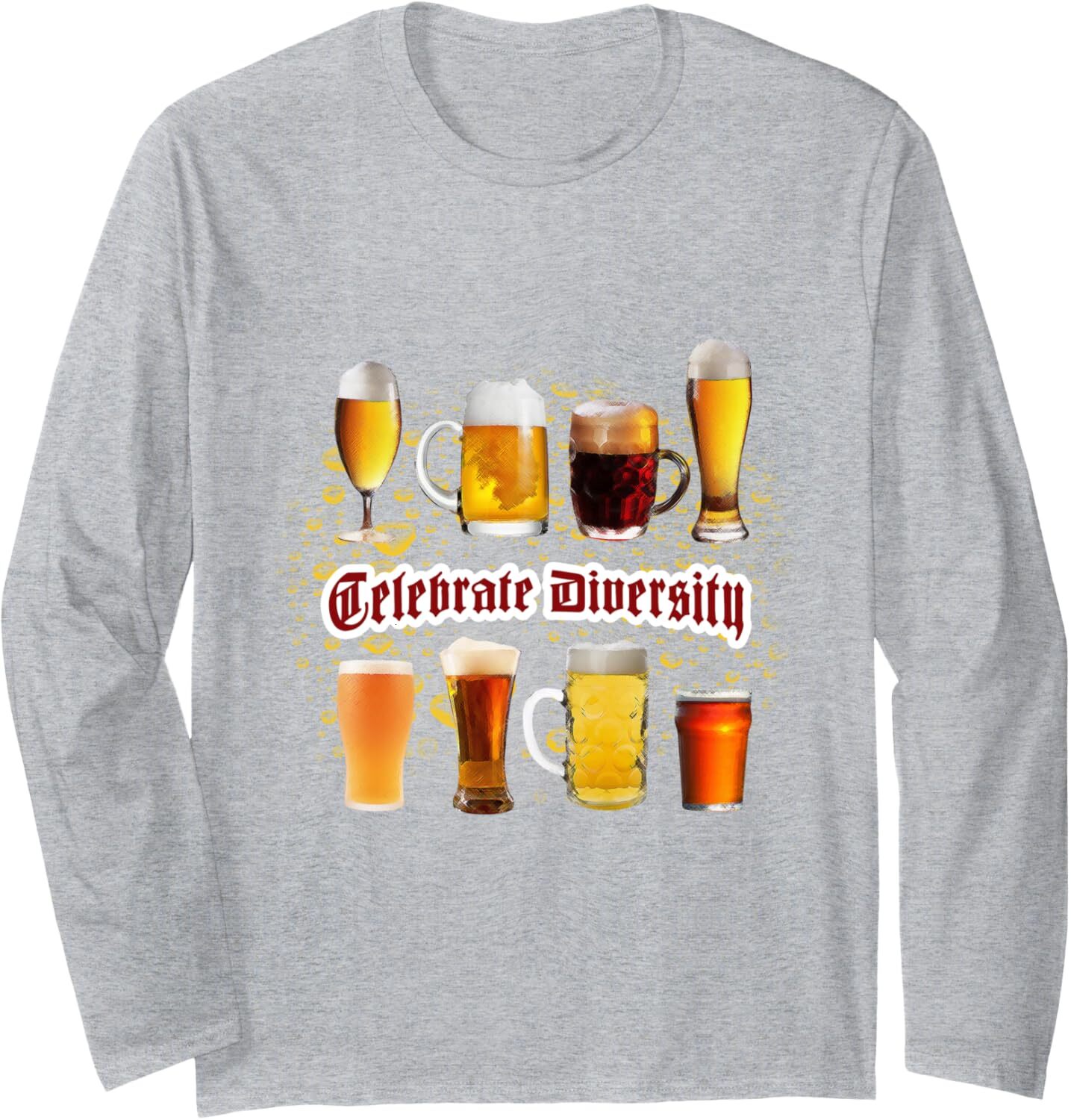 Long Sleeve Shirts for Men sweatshirt Celebrate Diversity Funny Beer Alcohol Drinking Tee Streetwear Casual tops clothes bb