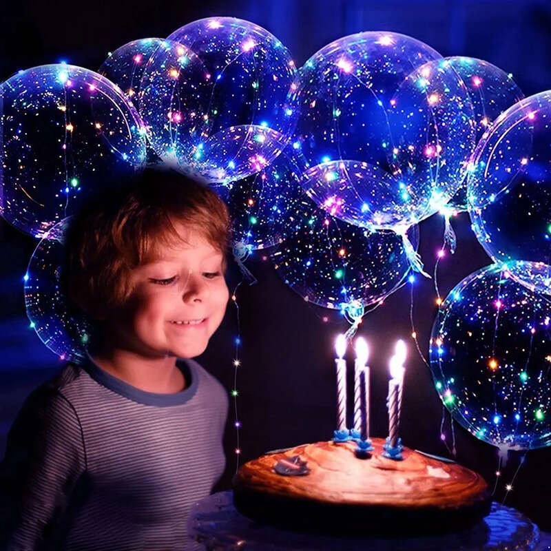 Inches Party 20 Glow Clear Bubble Balloon LED Light Up Bobo Balloons Christmas Birthday Wedding Decoration Fy2515 1007 s