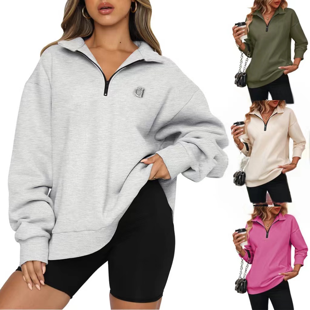 Women Hoodies Yoga Outfit Perfectly Oversized Sweatshirts 3D Logo on Chest Loose Sweatwear Unisex Casual Sweat Tops Womens Sportswear Hoodies
