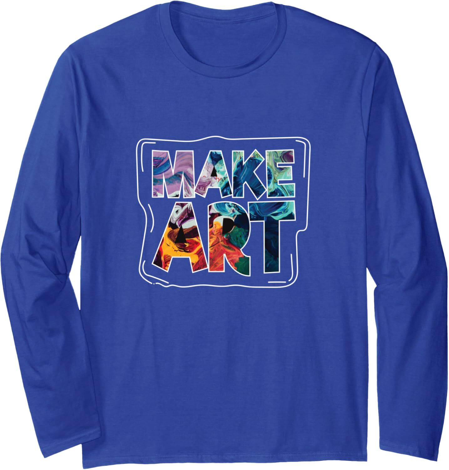 2025S Fashion Designer Shirts For Men Sweatshirt Make Art Funny Artist Artistic Humor Painting Gift Long Sleeve Tee Streetwear Casual Tops Clothes Fas