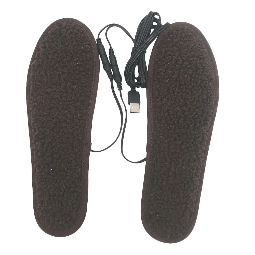 USB Heated Shoe Insoles Electric Foot Warming Pad Feet Warmer Sock Pad Mat Winter Outdoor Sports Heating Insoles Winter Warm 241010