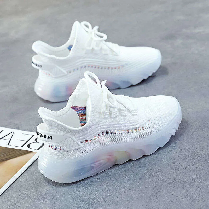 Spring and Summer New Trendy Versatile Lace up Women's Sports with Low Top Breathable Casual Shoes