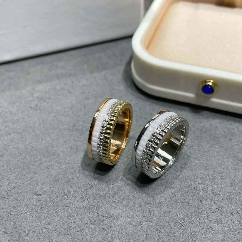 selling high-quality 925 sterling silver rotating gear ring classic fashion jewelry mens and womens accessories 240911