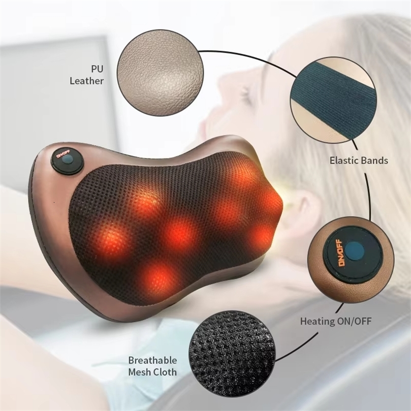 Head massager car home use Cervical finger pressure massage neck back waist body electric multifunctional massage pillow ww 240919