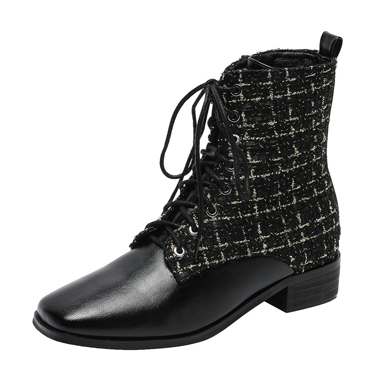 Women's Winter Boots: Trendy Square Toe, Clunky Heel, Comfort Plus Size 35-43 d97d