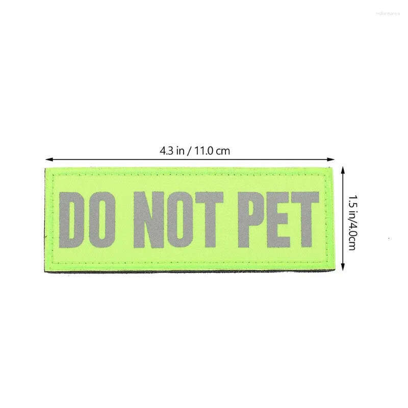Pcs Dog Collars Service 4 Reflective Patch Tags Patches Puppy Harness Sticky Strap Nylon Labels Es es