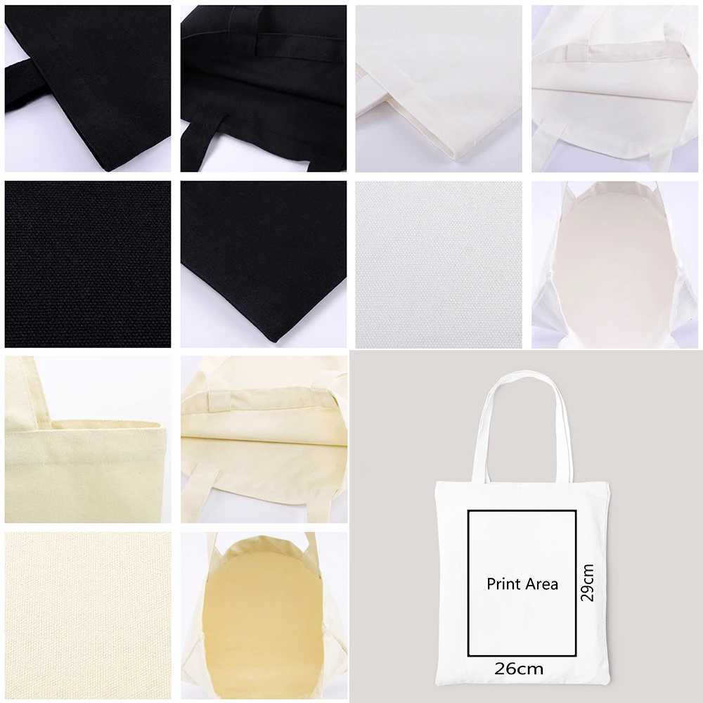 Personalization Customized Pictures Name Tote Canvas Bag Big Print Shopping Shoulder Bags Beach Cloth Handbags for Woman Z250224