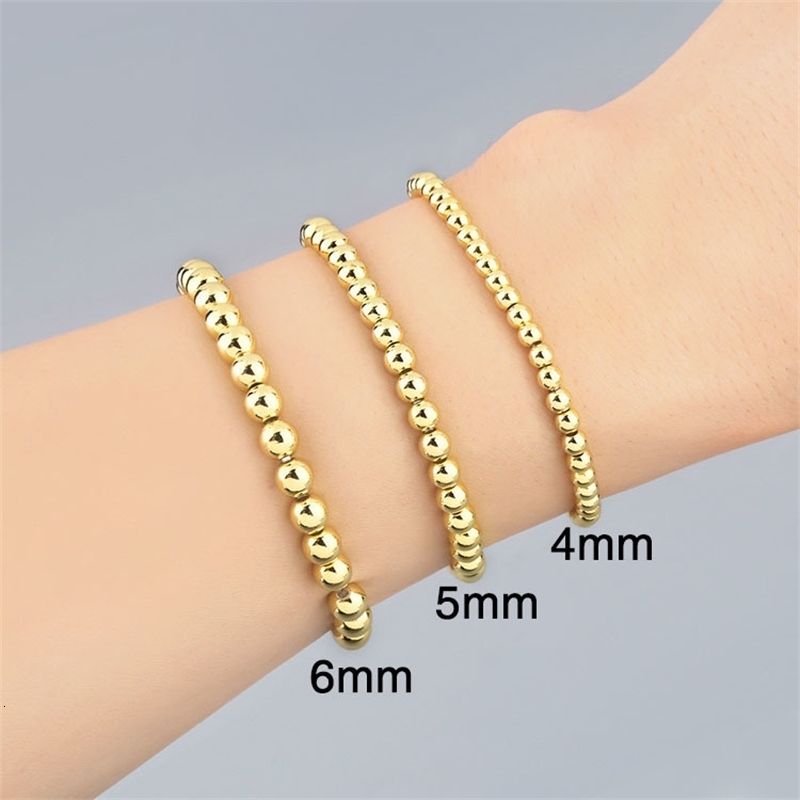10 Gold-Plated Stackable Beaded Bracelets | Layered Elastic Jewelry Set for Women 4