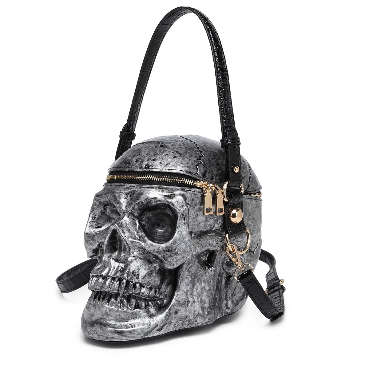 Crossbody Bag Trendy Style Alien Bag Personalized Creative Skull Bag Simulation Niche Halloween Womens Bag Shoulder Bag 240912