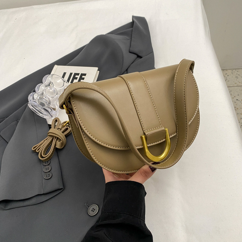 new Small totes handbags high quality shoulder solid color all-in-one underarm saddle messenger bags woman