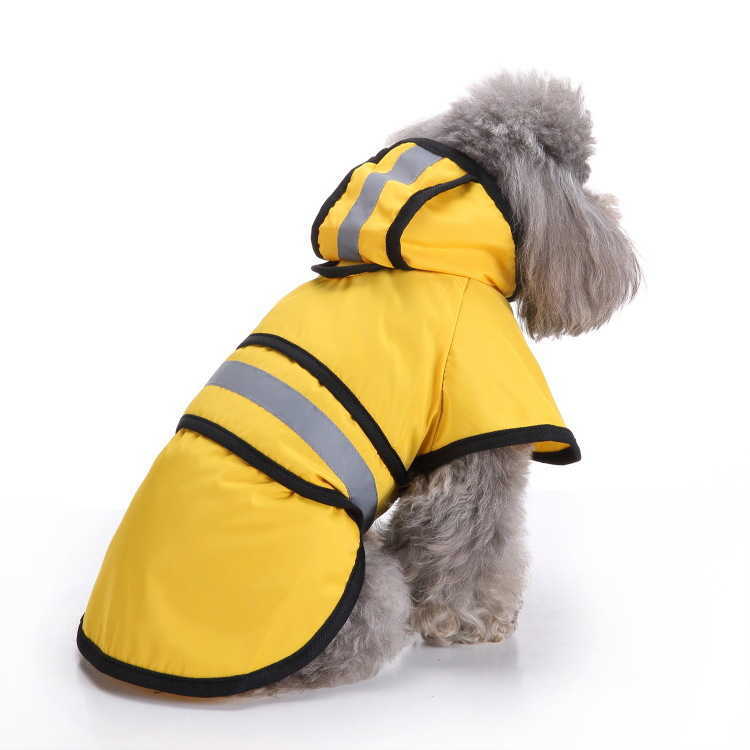 Designer Dog Clothes raincoats small bear pet reflective dog coat raincoat poncho z6