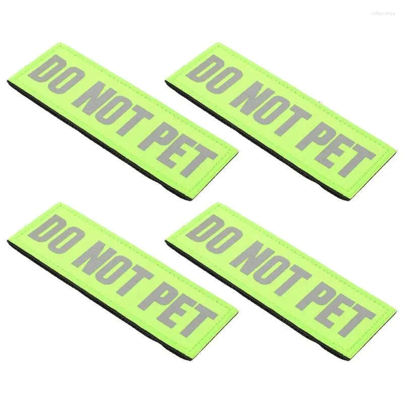 Pcs Dog Collars Service 4 Reflective Patch Tags Patches Puppy Harness Sticky Strap Nylon Labels Es es