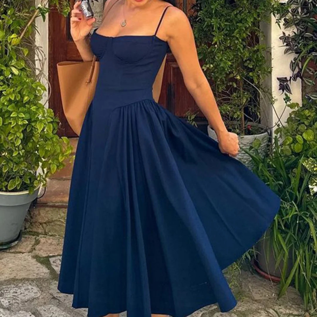 Xmas Sleeveless Maxi Dresses Elegant Ladies V-Neck High Waist Party Dresses for Female Robe Christmas Clothes Festival Sundress 240918